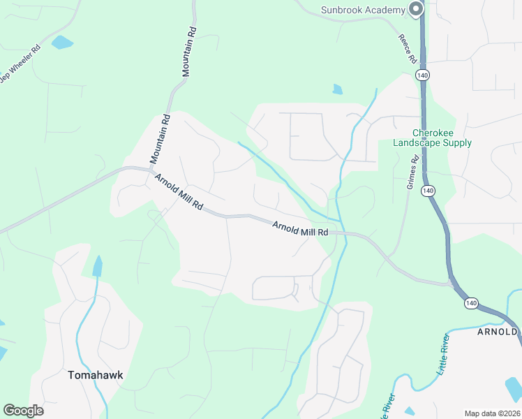 map of restaurants, bars, coffee shops, grocery stores, and more near 214 River Laurel Way in Woodstock