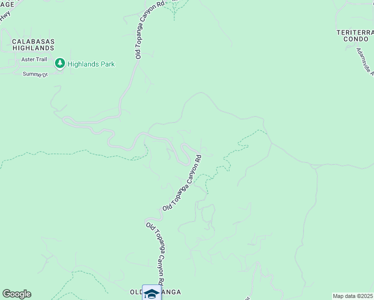 map of restaurants, bars, coffee shops, grocery stores, and more near 2367 Old Topanga Canyon Road in Topanga