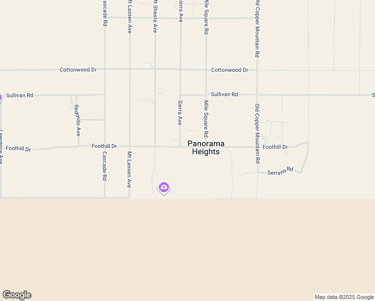 map of restaurants, bars, coffee shops, grocery stores, and more near 66075 Foothill Drive in Joshua Tree