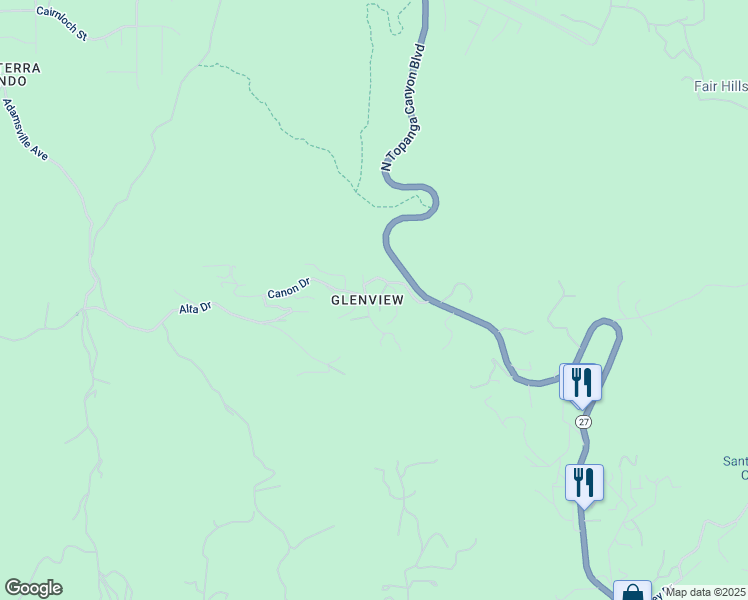 map of restaurants, bars, coffee shops, grocery stores, and more near 2437 Liberty Lane in Los Angeles County