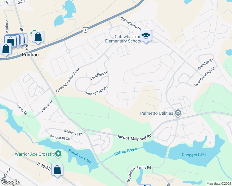 map of restaurants, bars, coffee shops, grocery stores, and more near 648 Giant Feather Loop in Elgin