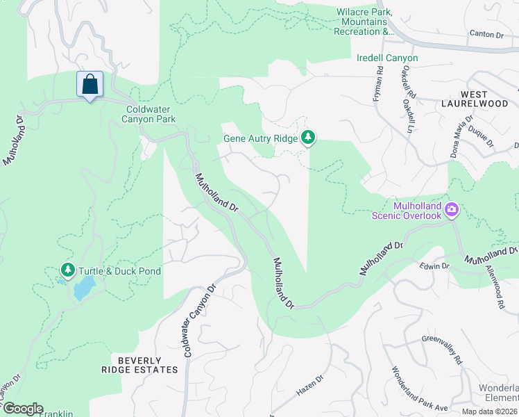 map of restaurants, bars, coffee shops, grocery stores, and more near 11964 Crest Place in Beverly Hills