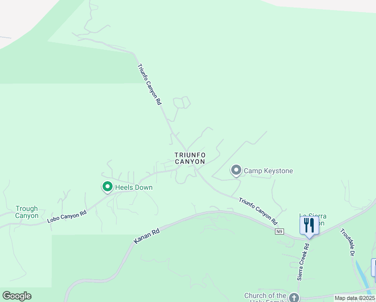 map of restaurants, bars, coffee shops, grocery stores, and more near 3030 Triunfo Canyon Road in Agoura Hills