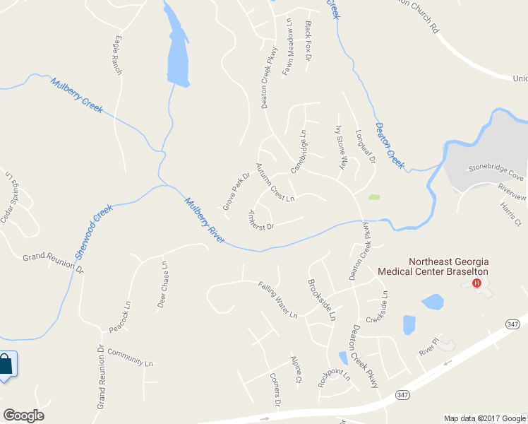 map of restaurants, bars, coffee shops, grocery stores, and more near 6614 Covered Bridge Way in Hoschton