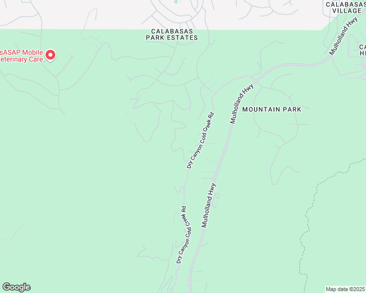 map of restaurants, bars, coffee shops, grocery stores, and more near 24277 Dry Canyon Cold Creek Road in Calabasas