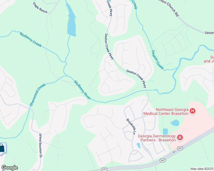 map of restaurants, bars, coffee shops, grocery stores, and more near 6614 Covered Bridge Way in Hoschton