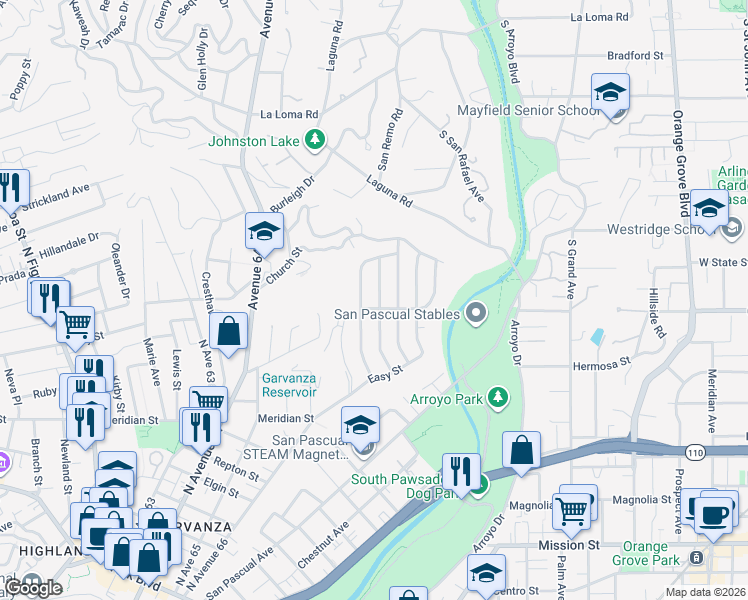 map of restaurants, bars, coffee shops, grocery stores, and more near 1009 Adelante Avenue in Los Angeles