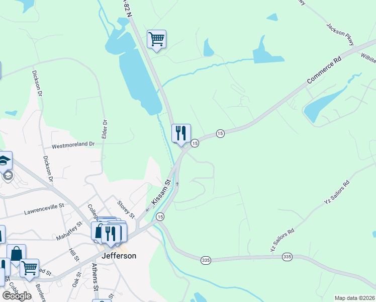 map of restaurants, bars, coffee shops, grocery stores, and more near 689 Sycamore Street in Jefferson