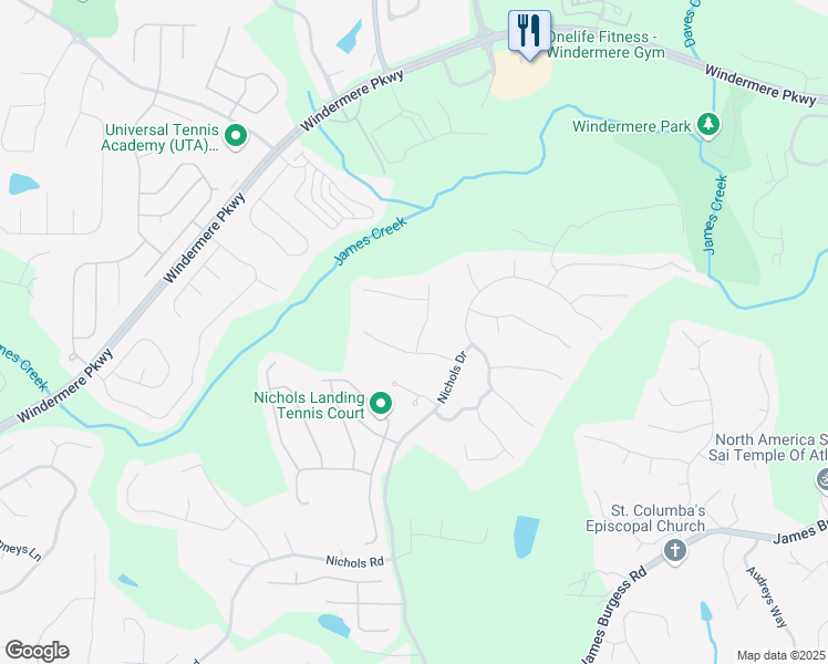 map of restaurants, bars, coffee shops, grocery stores, and more near 325 Cranbrooke Circle in Suwanee