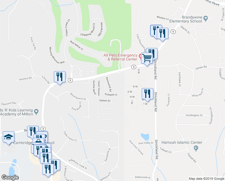 map of restaurants, bars, coffee shops, grocery stores, and more near 14179 Kennewick Road in Alpharetta