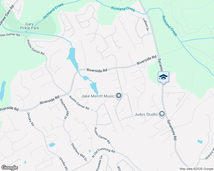 map of restaurants, bars, coffee shops, grocery stores, and more near 1051 Riverside Road in Sugar Hill