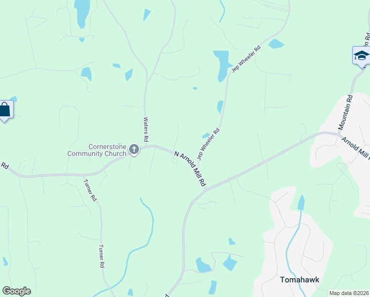map of restaurants, bars, coffee shops, grocery stores, and more near 4239 North Arnold Mill Road in Woodstock