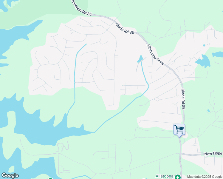 map of restaurants, bars, coffee shops, grocery stores, and more near 7000 Blueberry Ridge Southeast in Acworth