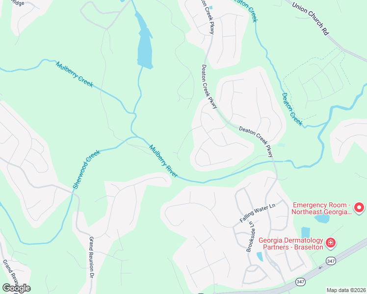 map of restaurants, bars, coffee shops, grocery stores, and more near 6551 Grove Park Drive in Hoschton