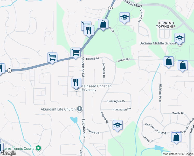 map of restaurants, bars, coffee shops, grocery stores, and more near 311 Fernbank Court in Alpharetta