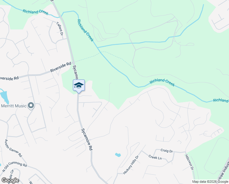 map of restaurants, bars, coffee shops, grocery stores, and more near 1311 East M Croy Road in Sugar Hill