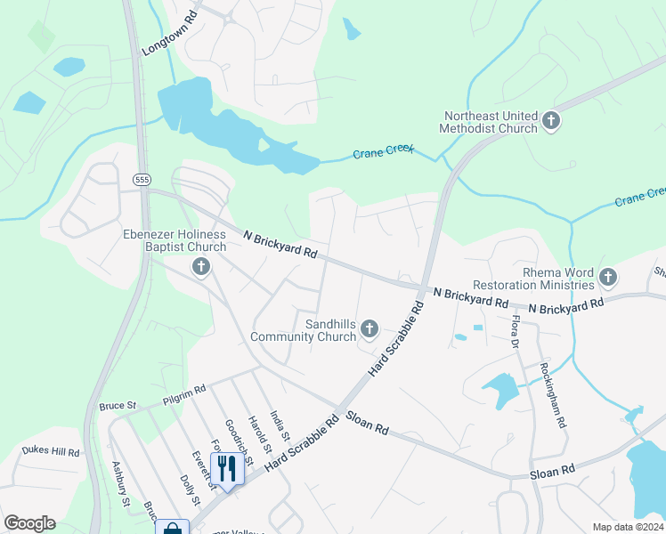 map of restaurants, bars, coffee shops, grocery stores, and more near 101 Majestic Drive in Columbia