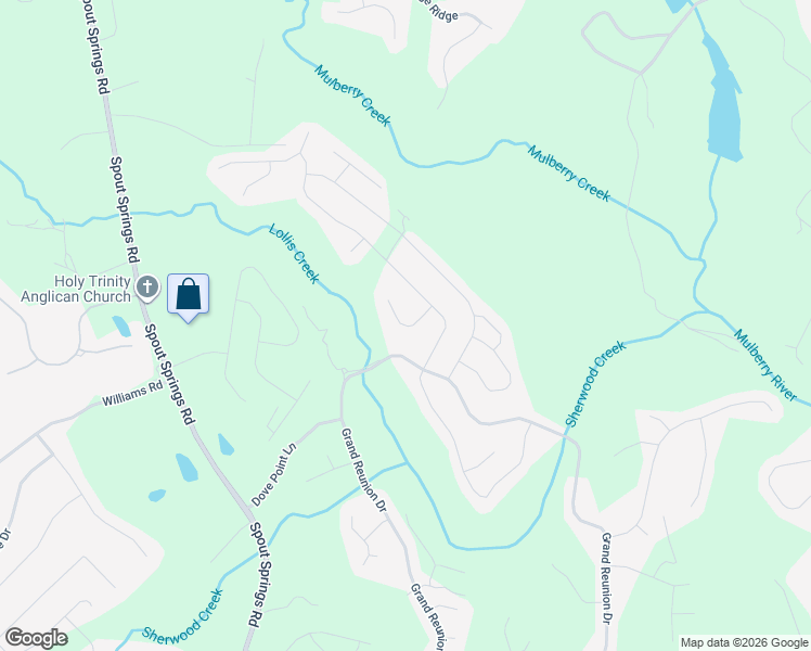 map of restaurants, bars, coffee shops, grocery stores, and more near 6450 Park Bench Pl in Hoschton