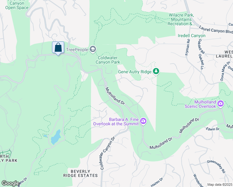 map of restaurants, bars, coffee shops, grocery stores, and more near 12072 Crest Court in Beverly Hills