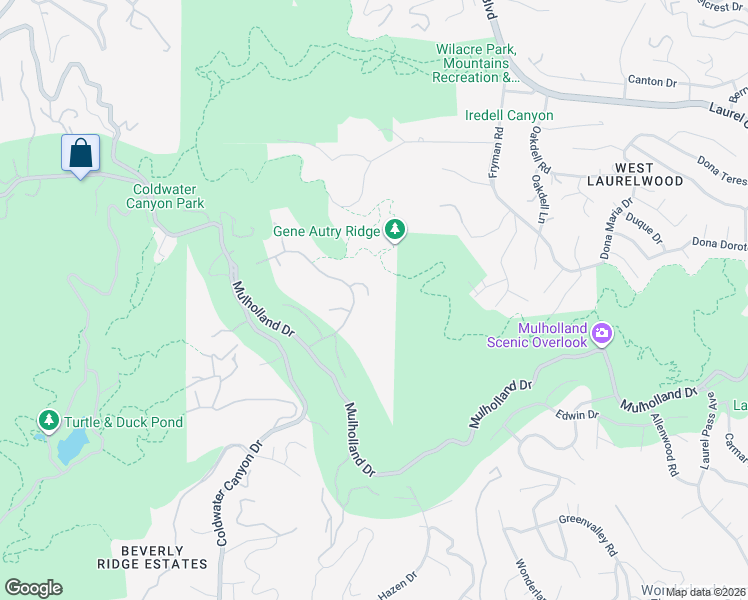 map of restaurants, bars, coffee shops, grocery stores, and more near 12036 Summit Circle in Beverly Hills