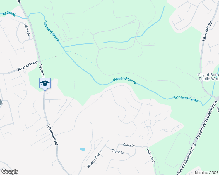 map of restaurants, bars, coffee shops, grocery stores, and more near 1590 Primrose Park Road in Sugar Hill