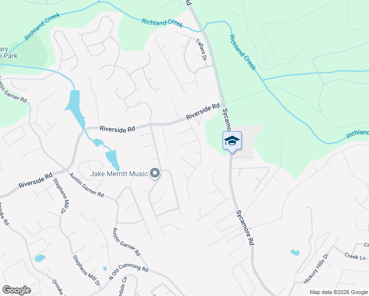 map of restaurants, bars, coffee shops, grocery stores, and more near 1157 Richland Trce Northeast in Sugar Hill