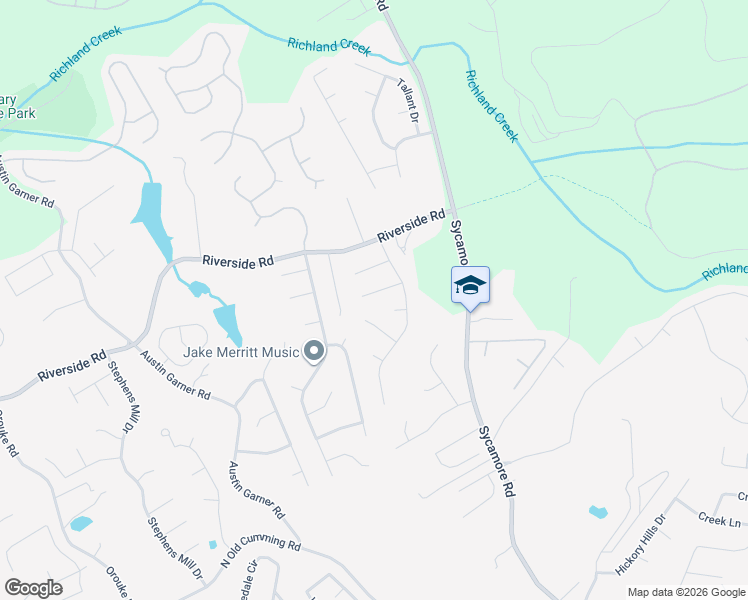 map of restaurants, bars, coffee shops, grocery stores, and more near 1157 Richland Trce Northeast in Sugar Hill