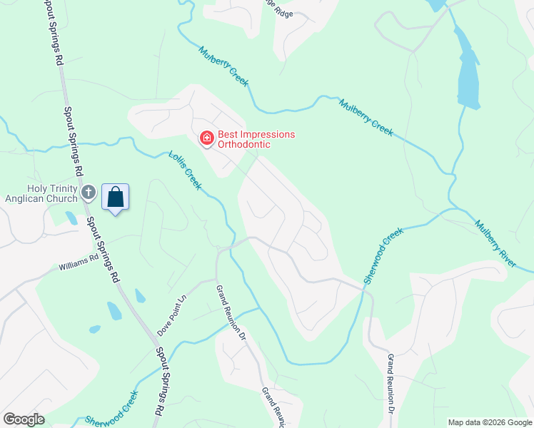 map of restaurants, bars, coffee shops, grocery stores, and more near 6429 Park Bench Place in Hoschton