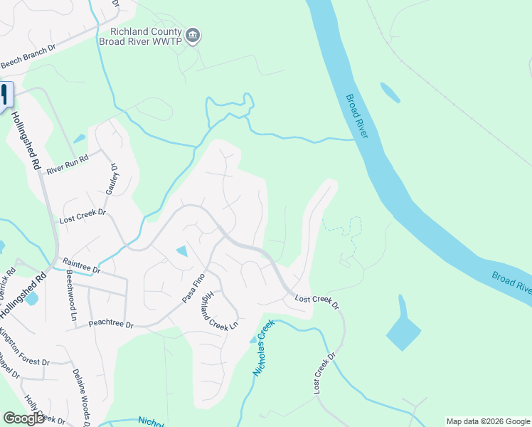 map of restaurants, bars, coffee shops, grocery stores, and more near 134 Hawk's Nest Court in Columbia