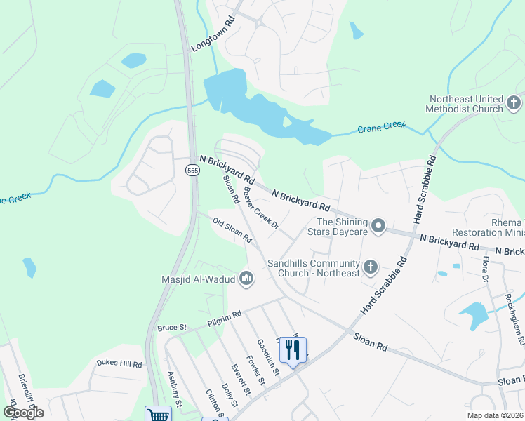 map of restaurants, bars, coffee shops, grocery stores, and more near 213 Beaver Creek Drive in Columbia