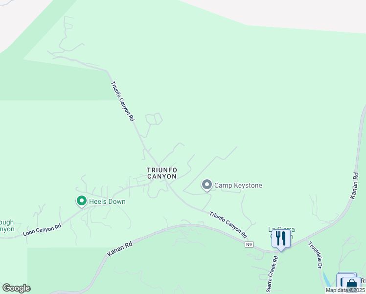 map of restaurants, bars, coffee shops, grocery stores, and more near 3030 Triunfo Canyon Road in Agoura Hills