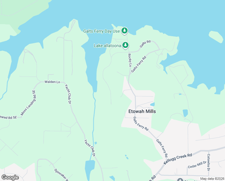 map of restaurants, bars, coffee shops, grocery stores, and more near 3395 Galts Road in Acworth