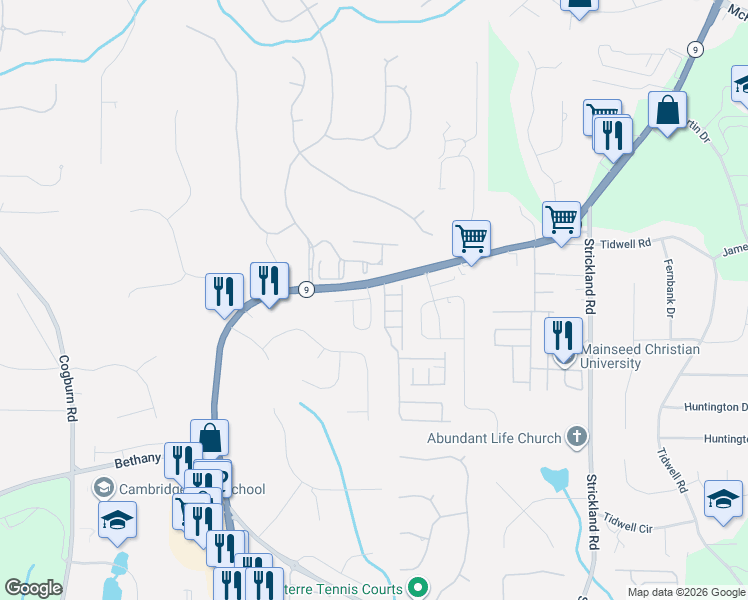map of restaurants, bars, coffee shops, grocery stores, and more near 1055 Krobot Way in Milton