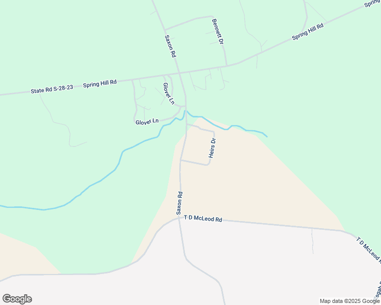map of restaurants, bars, coffee shops, grocery stores, and more near 7205 Saxon Road in Rembert