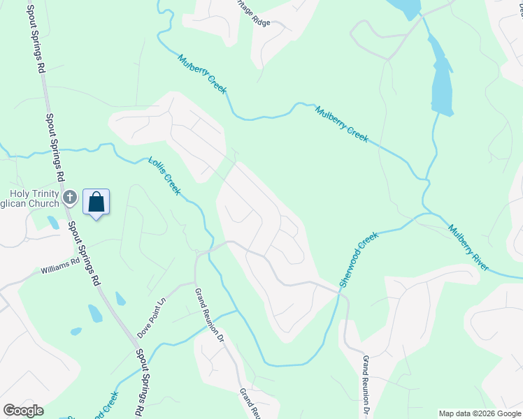 map of restaurants, bars, coffee shops, grocery stores, and more near 6220 Cedar Springs Lane in Hoschton