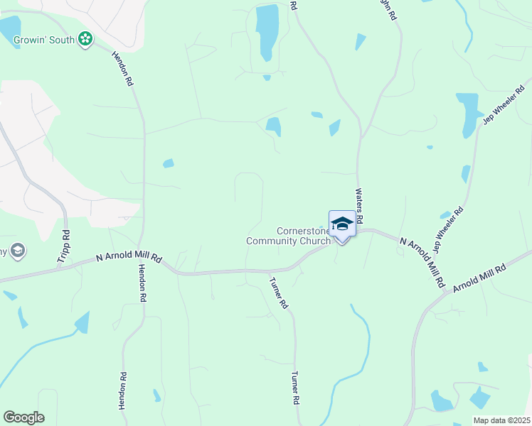 map of restaurants, bars, coffee shops, grocery stores, and more near 412 Mill Stream Way in Woodstock