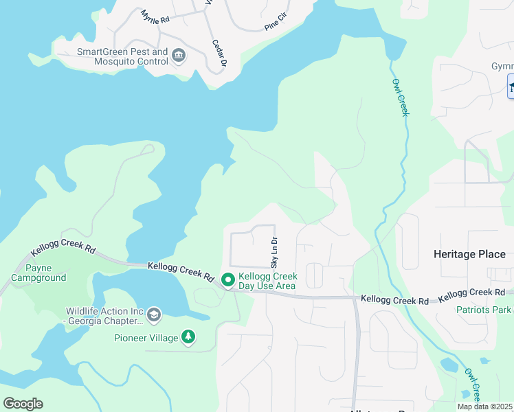 map of restaurants, bars, coffee shops, grocery stores, and more near 6977 McCurley Road in Acworth