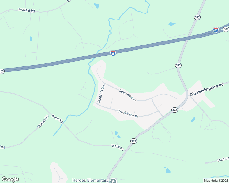 map of restaurants, bars, coffee shops, grocery stores, and more near 535 Stoneview Drive in Hoschton