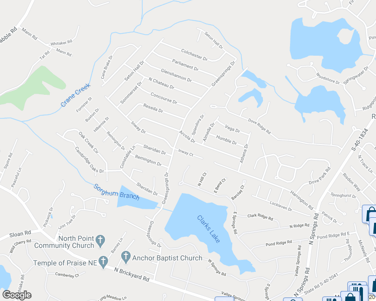map of restaurants, bars, coffee shops, grocery stores, and more near 13 Inway Court in Columbia
