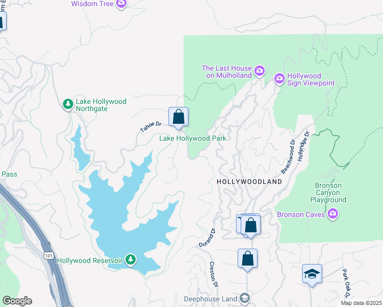 map of restaurants, bars, coffee shops, grocery stores, and more near 3160 Canyon Lake Drive in Los Angeles