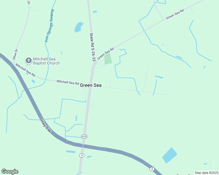 map of restaurants, bars, coffee shops, grocery stores, and more near 101 Apple Blossom Lane in Green Sea