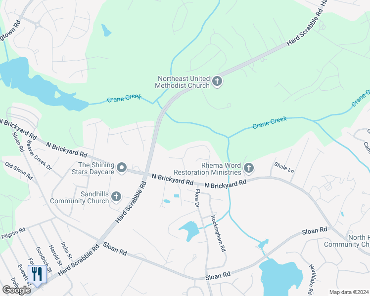 map of restaurants, bars, coffee shops, grocery stores, and more near 241 Kenmore Park Drive in Columbia