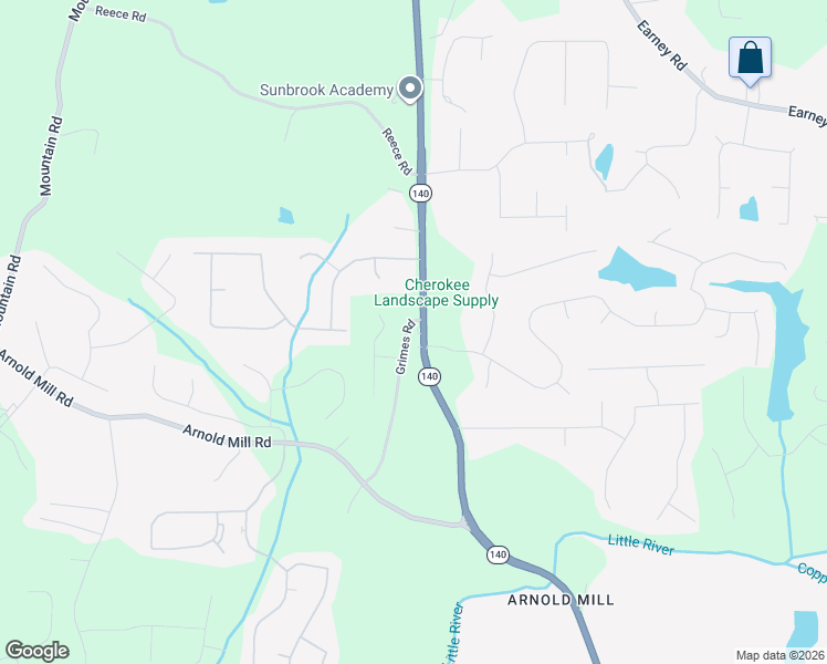 map of restaurants, bars, coffee shops, grocery stores, and more near 10180 Hickory Flat Highway in Woodstock