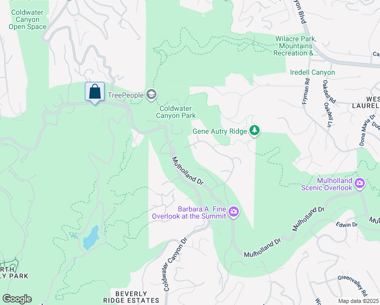 map of restaurants, bars, coffee shops, grocery stores, and more near 12090 Summit Circle in Beverly Hills