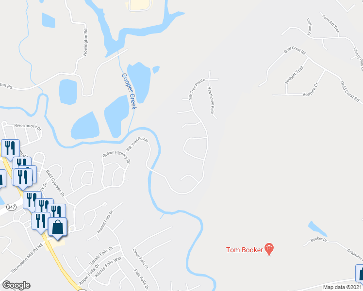 map of restaurants, bars, coffee shops, grocery stores, and more near 9565 Rushmore Circle in Braselton