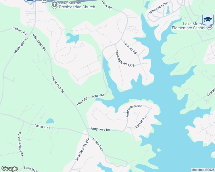 map of restaurants, bars, coffee shops, grocery stores, and more near 521 Hiller Road in Chapin