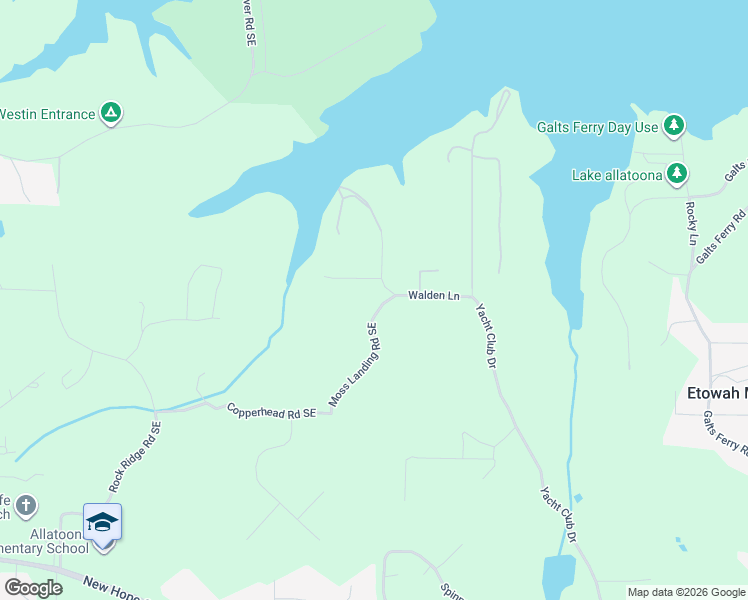 map of restaurants, bars, coffee shops, grocery stores, and more near 3391 Moss Landing Road in Acworth