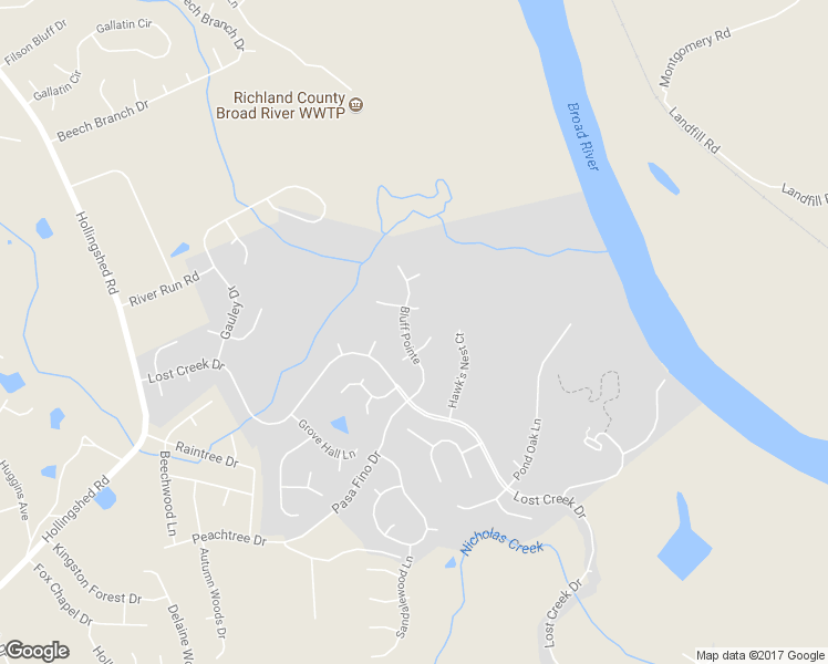 map of restaurants, bars, coffee shops, grocery stores, and more near 638 Bluff Pointe in Columbia