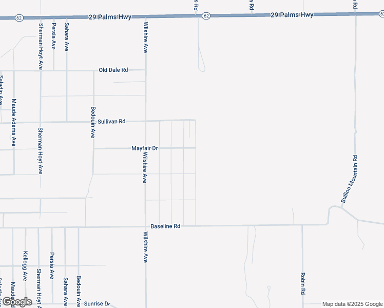 map of restaurants, bars, coffee shops, grocery stores, and more near 7024 Broad Avenue in Twentynine Palms