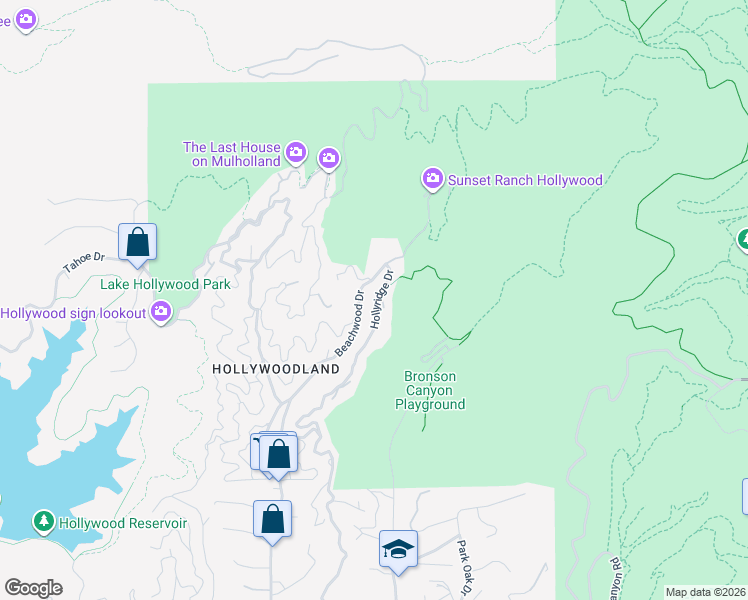 map of restaurants, bars, coffee shops, grocery stores, and more near 3147 Hollyridge Drive in Los Angeles